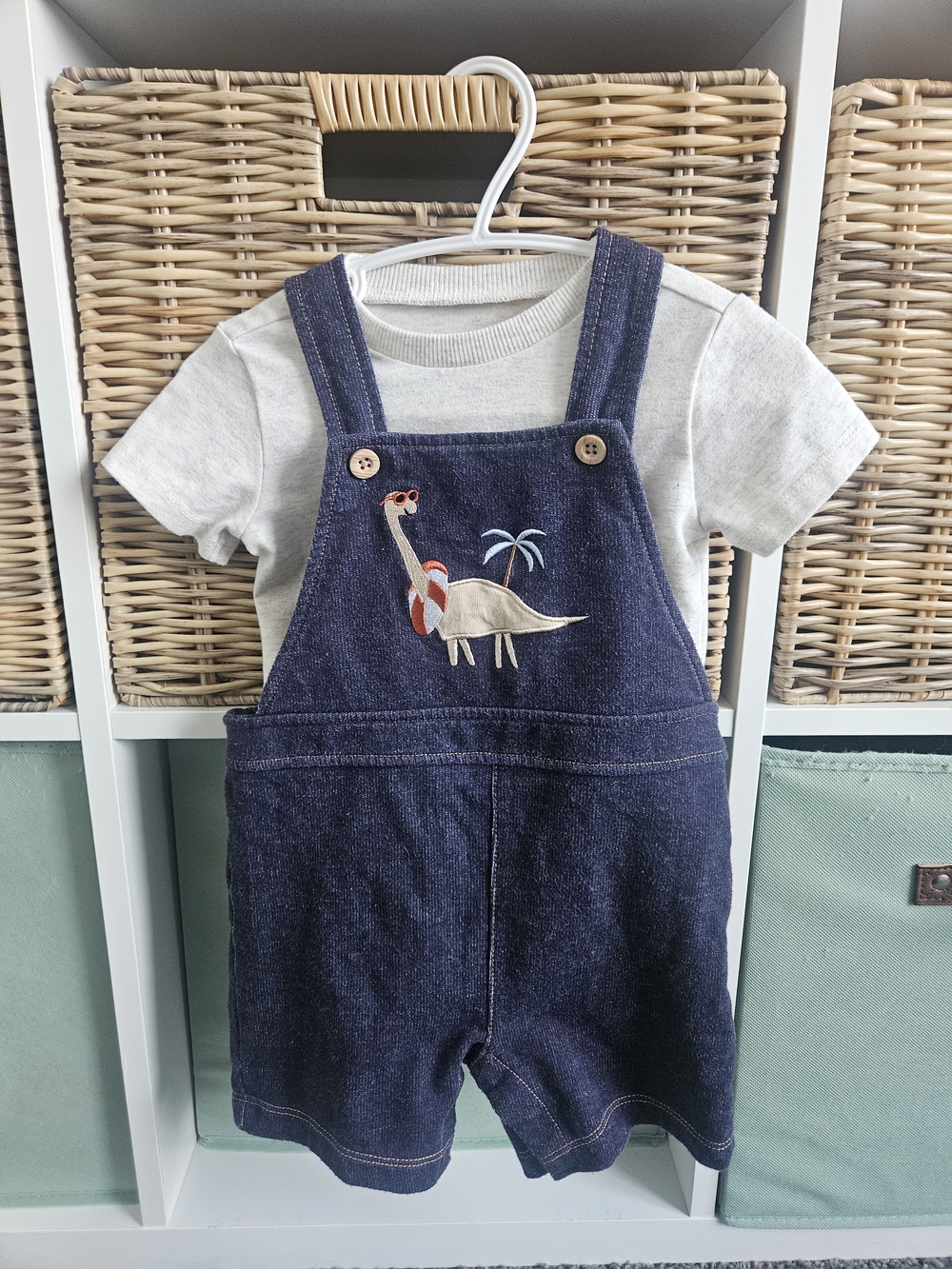 Pekkle Tee and Short Overalls Set 6 Months